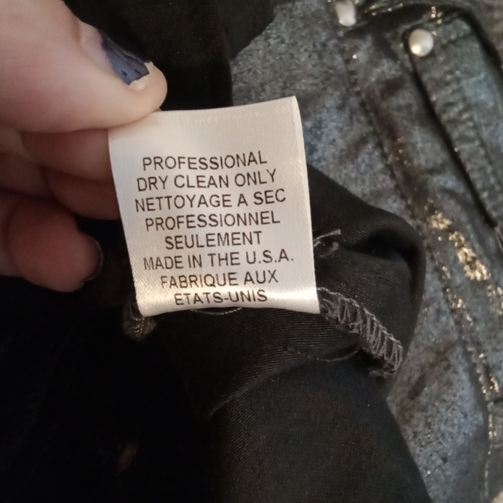 Alice + Olivia Shimmering Silver Skinny Pants Party Club Womens Sz 4 - Picture 11 of 12